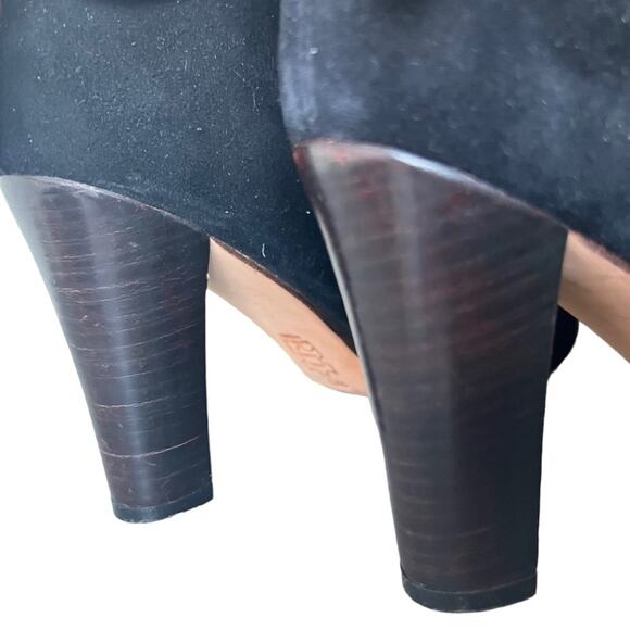 Anthropologie Huma Blanco Suede Studded Heeled Ankle Boot Size 40 EU - Picture 5 of 13